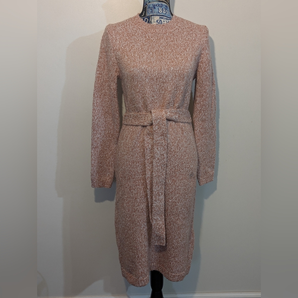 Ann Taylor Vintage Knit Sweater Belted Dress